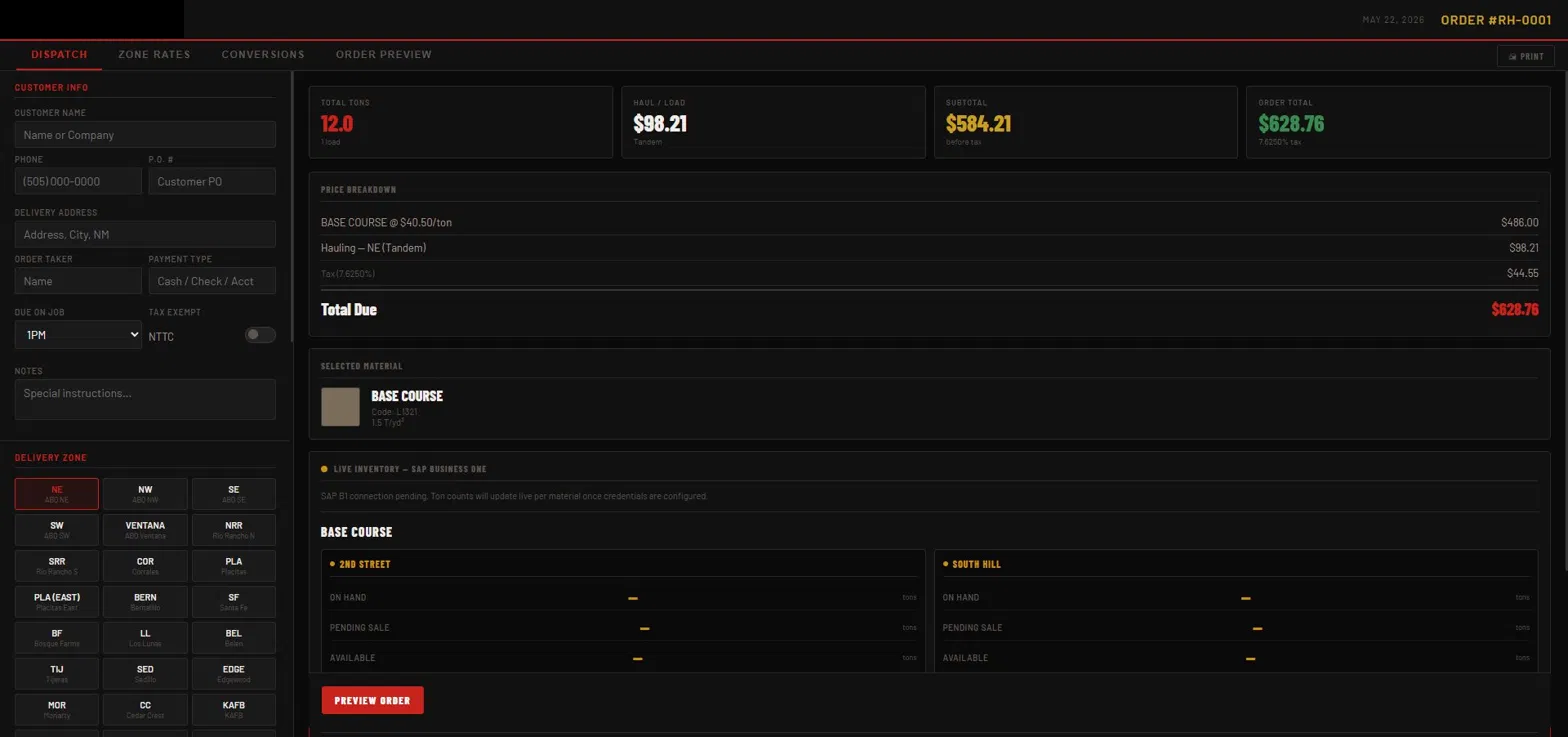 After: Custom dispatch application