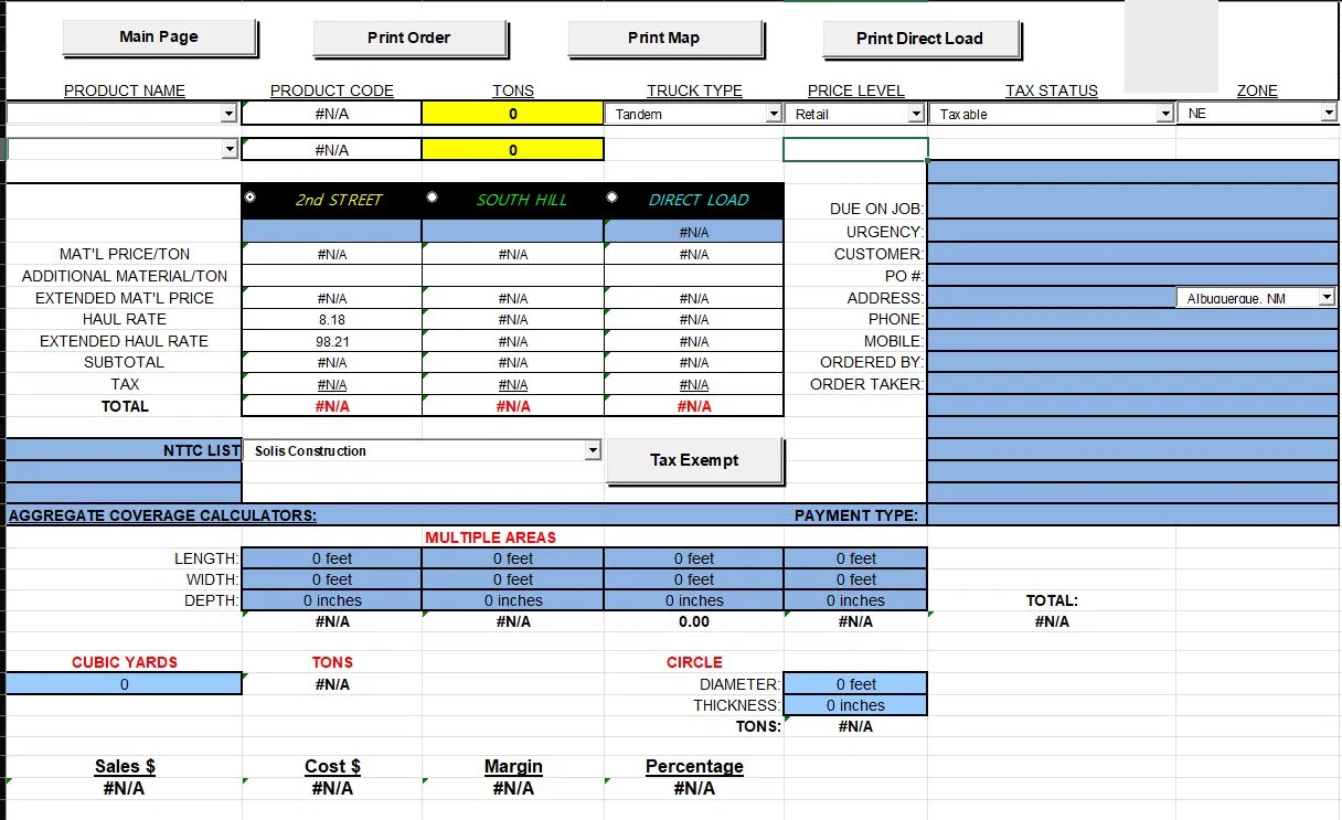Before: Excel dispatch system